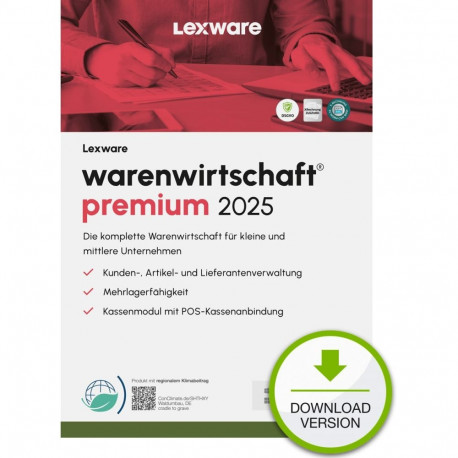 Lexware Warenwirtschaft Premium 2025 – 5 seadet, 1 aasta – ESD-allalaadimine
