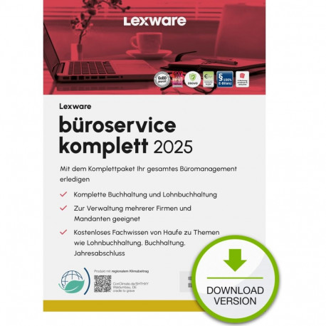 Lexware Office Service Complete 2025 mitmekasutaja versioon – 1 seade, TELLIMUS – ESD – allalaadimin