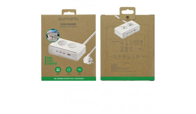 4smarts Desk Charger GaN 65W AC pistikupesadega laadur