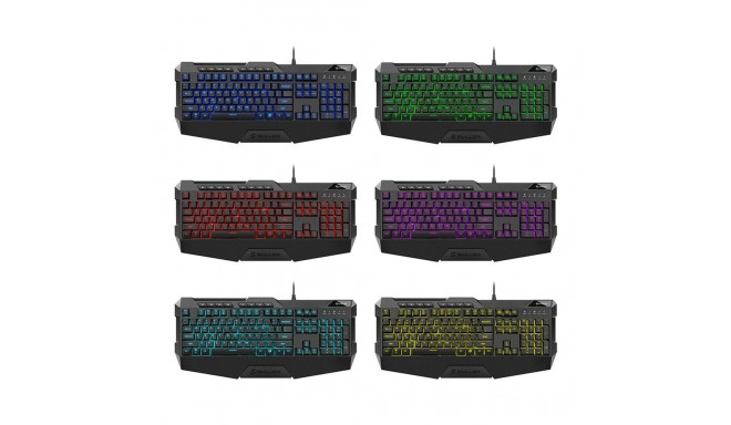 Sharkoon Skiller SGK4 mänguklaviatuur QWERTZ juhtmega kummikupliga must