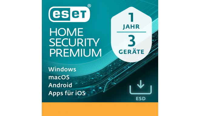 ESET Home Security Premium – 3 kasutaja, 1 aasta – ESD allalaadimine
