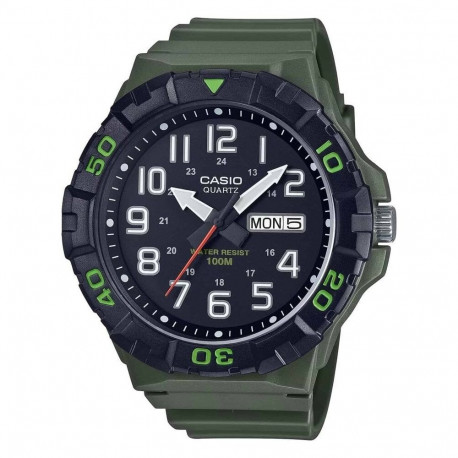 Casio watch. Casio watch model MRW-210H-3A, color: Green. Men's accessories. Season: Year-round NoSi