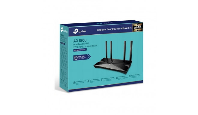 TP-Link Archer VX1800v EasyMesh WiFi6 VDSL/ADSL ruuter (AX1800,2,4GHz/5GHz,3xGbELAN,1xGbELAN/WAN,2xR