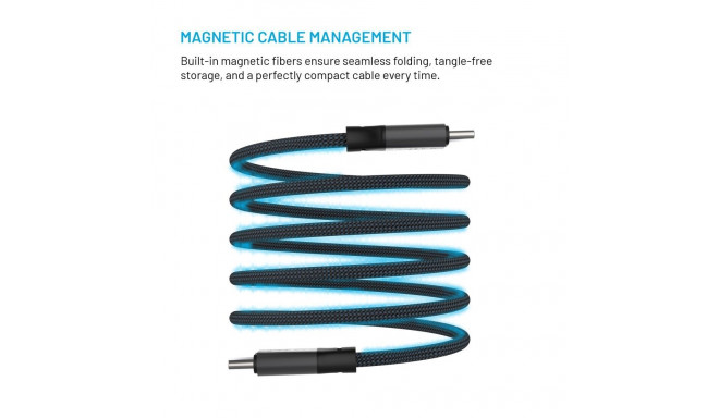 Fixed | magnetiline punutud kaabel USB-C/USB-C, USB 2.0, hall | FIXDBM-CC2-GR