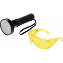 YT.UV 100 LED FLASHLIGHT + GLASSES