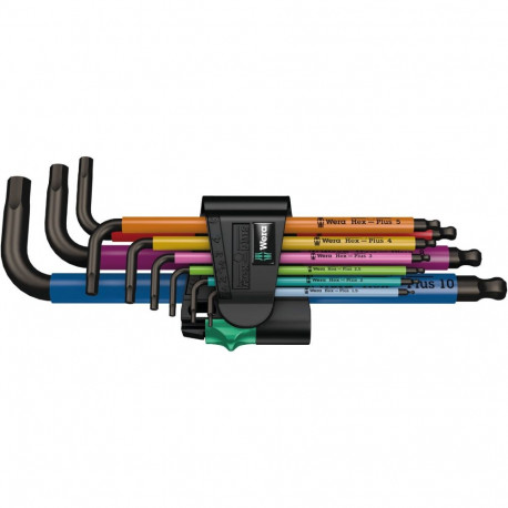 Wera L-key set, metric, BlackLaser950 SPKL/9 SM N Multicolour