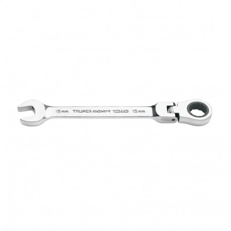 Truper ratcheting combination wrench with flex head 15mm