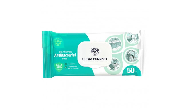 Antibakteriaalsed niisked salvrätikud 50tk/pk, Ultra Compact