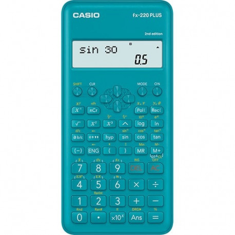 Koolikalkulaator Casio FX-220 Plus-2, 181 funktsiooni, 2-realine ekraan, AA-patarei, plastkaas