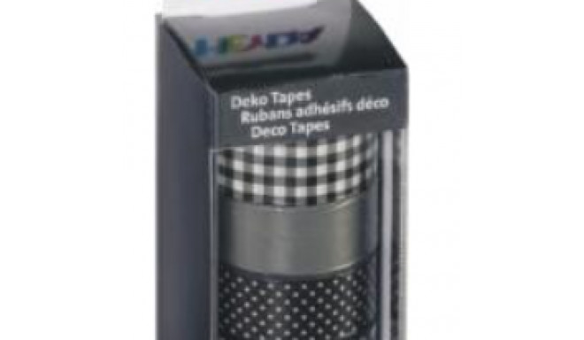 Paberteip dekoreerimiseks must 15mmx5m, 4rulli pakis, Heyda