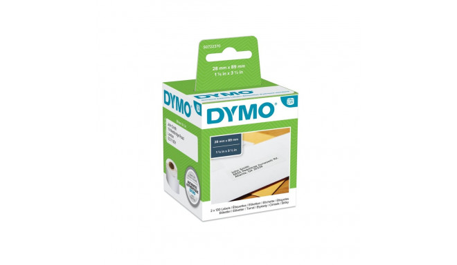 Etikett iseliimuv Dymo LabelWriter 28x89mm, S0722370 / 99010 Standard Adress Label valge (130 etiket