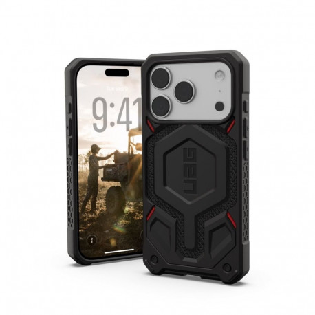 Kaitseümbris Monarch Pro Kevlar, Apple iPhone 17 Pro, Kevlar must, MagSafe ühilduv, Urban Armor Gear