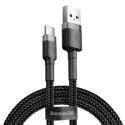 Baseus cable Cafule USB - USB-C 0,5 m 3A gray-black