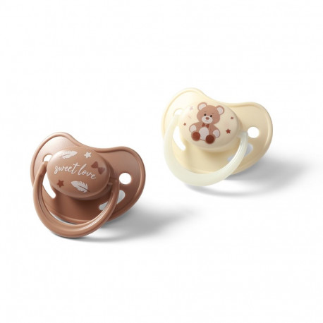 Babyono anatomical silicone soother0-6m 1670/01