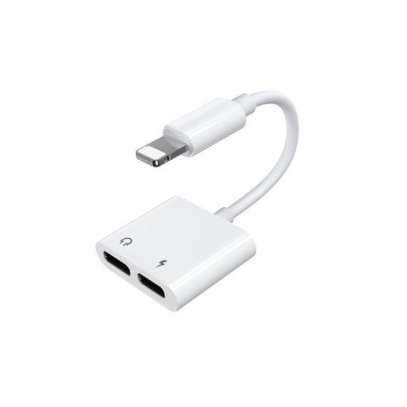 Joyroom Apple 3.5mm Audio Power Converter And Lightning Port White