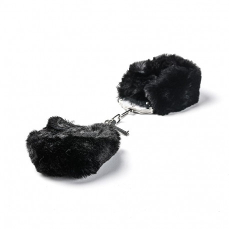 Erootilised metallist karvaga käerauad, must