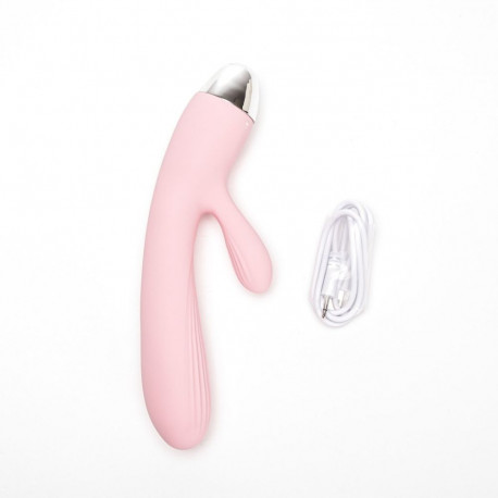 Wibrator Silikonowy Typ Króliczek Ładowany Usb Różowy