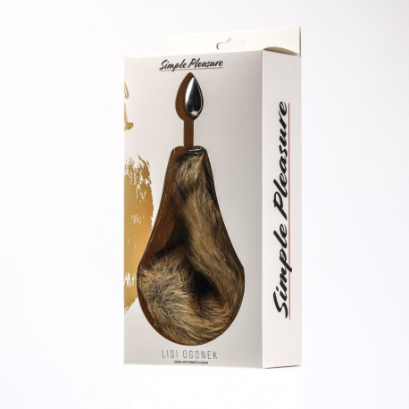 Anaalkork rebasesabaga terasest suurus S, pruun