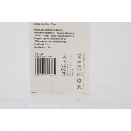 Wibrator Mini Typ Bullet Ładowany Usb Srebrny