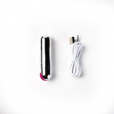 Wibrator Mini Typ Bullet Ładowany Usb Srebrny