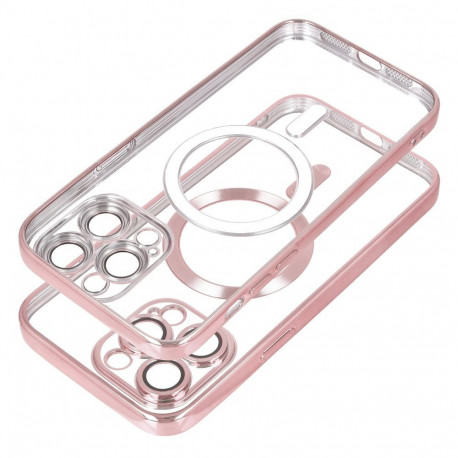 Case for iPhone 17 AIR Electro Mag Cover compatible with MagSafe gold-rose