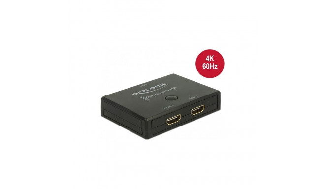 DeLOCK HDMI switcher 2-1 bidireional 4K 60 Hz, HDMI switch - black