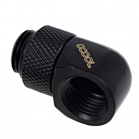 Alphacool Eiszapfen 90° L-angle adapter short 1/4", black - 17248