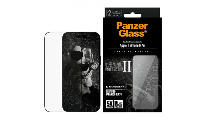 PanzerGlass Ceramic II Ultra-Wide Fit EasyAligner Tempered Glass for iPhone Air