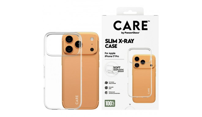 CARE by PanzerGlass Fashionable X-Ray Soft Basic Case for iPhone 17 Pro - Transparent