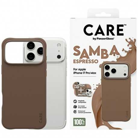 CARE by PanzerGlass Fashionable Samba MagSafe Case for iPhone 17 Pro Max - Brown