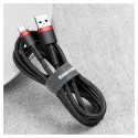 Baseus Cafule Cable durable nylon cable USB / USB-C QC3.0 2A 3M black-red (CATKLF-U91)