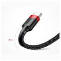 Baseus Cafule Cable durable nylon cable USB / USB-C QC3.0 2A 3M black-red (CATKLF-U91)