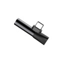 Baseus Audio Converter L41 adapter from USB-C to USB-C port + 3.5 mm headphone jack black (CATL41-01