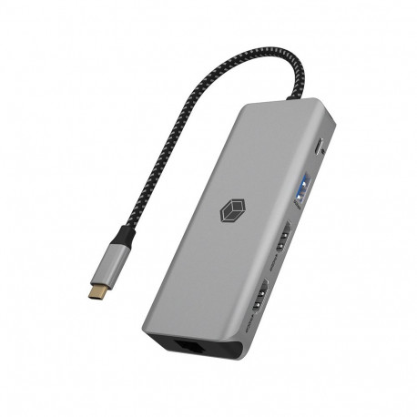 ICY BOX IB-DK4012-CPD juhtmega USB 3.2 Gen 1 (3.1 Gen 1) Type-C antratsiithall, must