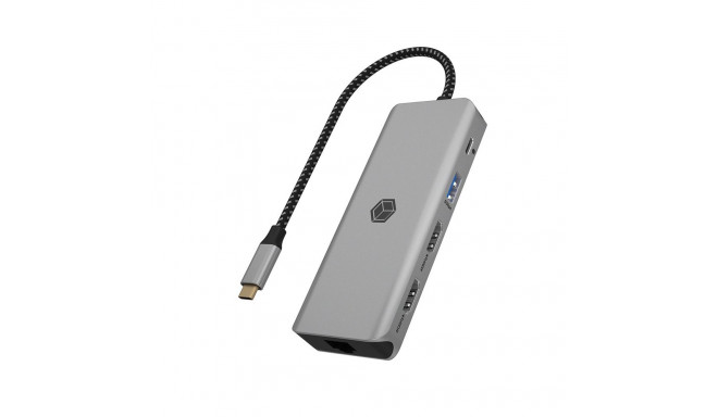 ICY BOX IB-DK4012-CPD juhtmega USB 3.2 Gen 1 (3.1 Gen 1) Type-C antratsiithall, must