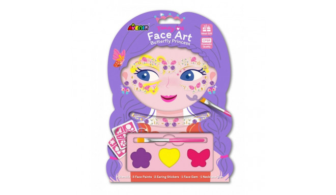 Klejnoty i farby do twarzy - motyl