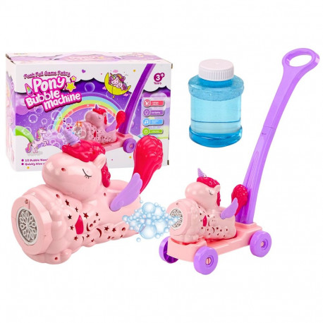 Maszyna Do Baniek Mydlanych Jeździk Jednorożec Światła Dźwięki Różowy