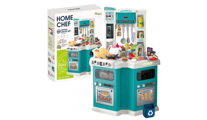 Duża Kuchnia Dla Dzieci Home Chef Dźwięki Gotowania Akcesoria 109 el.