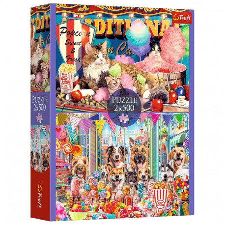 Puzzle - 2x500 - karvased sõbrad - Trefl 37495