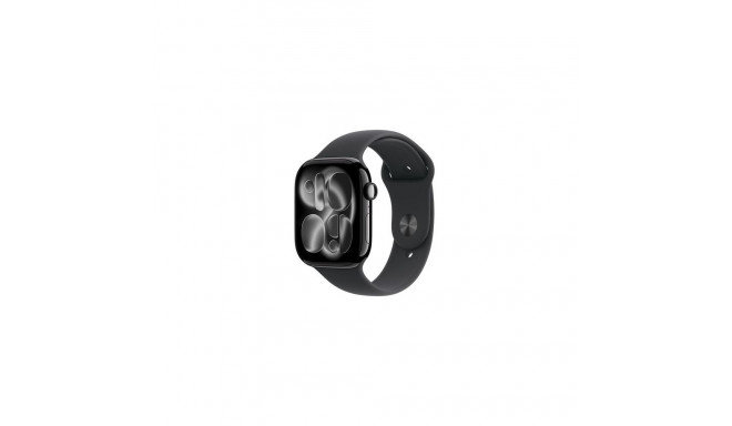 Apple Watch Series 11 GPS + Cellular 46mm Jet Black Aluminium Case with Black Sport Band - S/M