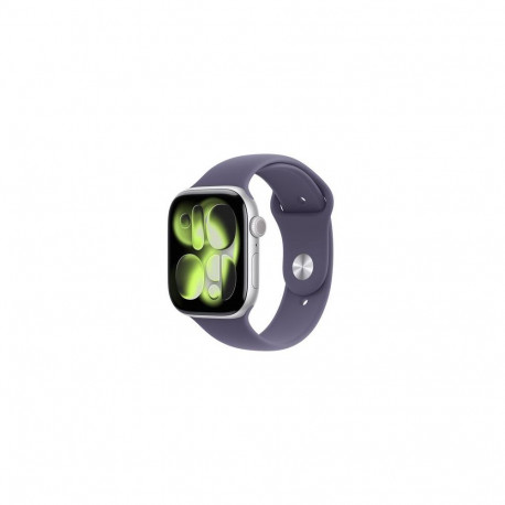 Apple Watch Series 11 GPS 46mm Silver Aluminium Case with Purple Fog Sport Band - M/L