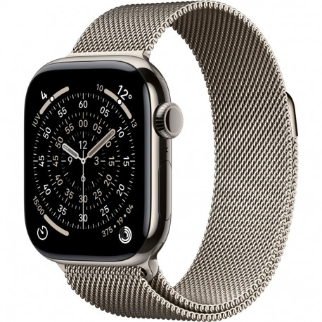 "Apple Watch S11 Titan Natur Cellular 42mm (Milanaise Armband natur)"