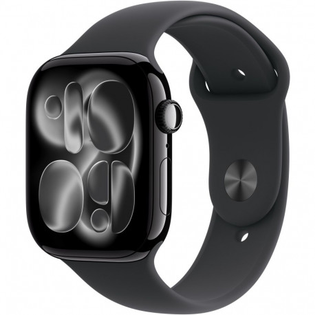 "Apple Watch S11 Aluminium Cellular 46mm Diamantschwarz (Sportarmband schwarz) M/L"