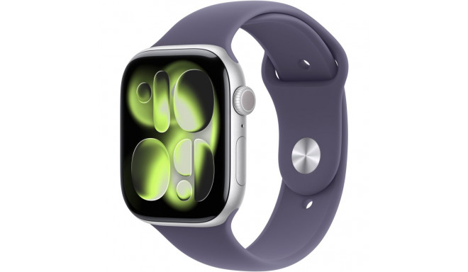 "Apple Watch S11 Aluminium Cellular 46mm Silber (Sportarmband nebelviolett) M/L"