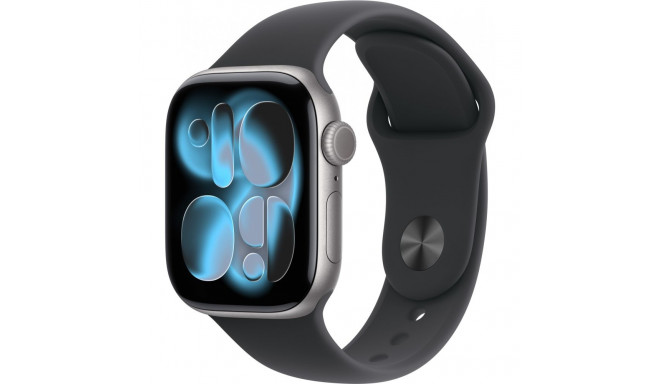 "Apple Watch S11 Aluminium Cellular 42mm Space Grau (Sportarmband schwarz) S/M"
