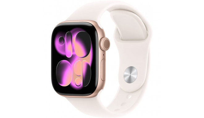 "Apple Watch S11 Aluminium 42mm Rosegold (Sportarmband blassrosa) M/L"