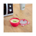 "Emsa Mikrowellendose Clip & Micro N10605 Mikrowellenventil Rot/ Transparent"