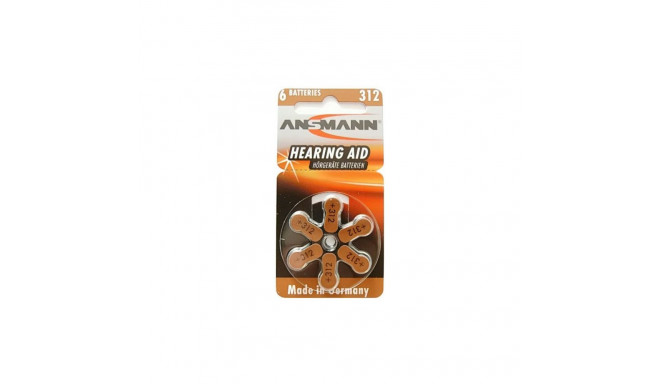 Ansmann kuuldeaparaadi patarei PR41 180mAh 6 tk