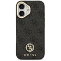 Guess 4G Strass logo ja suur rihm metallnupud MagSafe ümbris iPhone 17 must