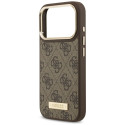 Guess 4G Logo Plate MagSafe ümbris iPhone 17 Pro jaoks pruun